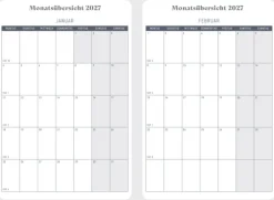 Coppenrath Geburtstagskalender-Wochenkalender 2027 - Orange
