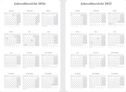 Coppenrath Geburtstagskalender*Wochenkalender 2027 - Pink