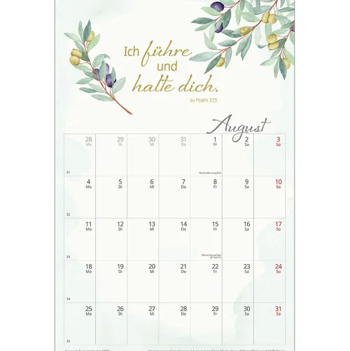 Kawohl Terminkalender*Wohlfühlen in deiner Gegenwart 2025