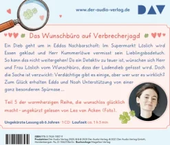 Der Audio Verlag, DAV Kinder- & Jugendbücher·Krimis*Wunschbüro Edda - Tatort Parkstraße, 1 Audio-CD
