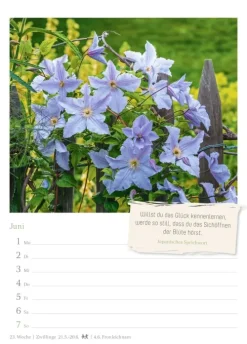 Zauberhafte Gärten Wochenkalender 2026 - mit Zitaten*Harenberg New