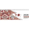Zettler Tischquerkalender 1W/2S Rot 2026 - Bürokalender 30x10 cm, Wochenkalender mit 1 Woche auf 2 Seiten, 3-sprachigem Kalendarium, Spiralbindung & Stundeneinteilung 7-19 Uhr*teNeues Calendars & Stationery GmbH & Co. KG