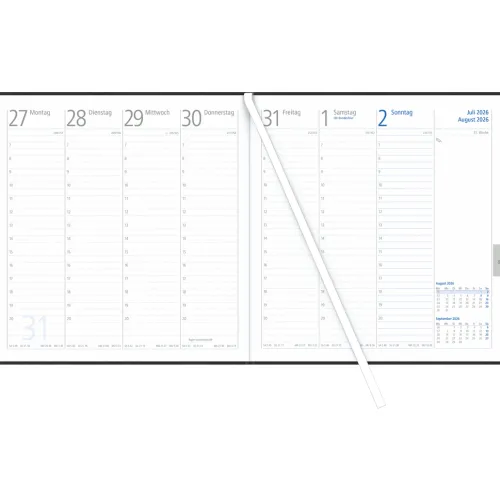 teNeues Calendars & Stationery GmbH & Co. KG Buchkalender*Zettler Wochenbuch Sekretär anthrazit 1W/2S 2026 - Buchkalender 20 x 21 cm mit 128 Seiten, 1 Woche auf 2 Seiten, Zweimonatsübersicht, Stundeneinteilung 7-20 Uhr, FSC-zertifiziert, Leseband