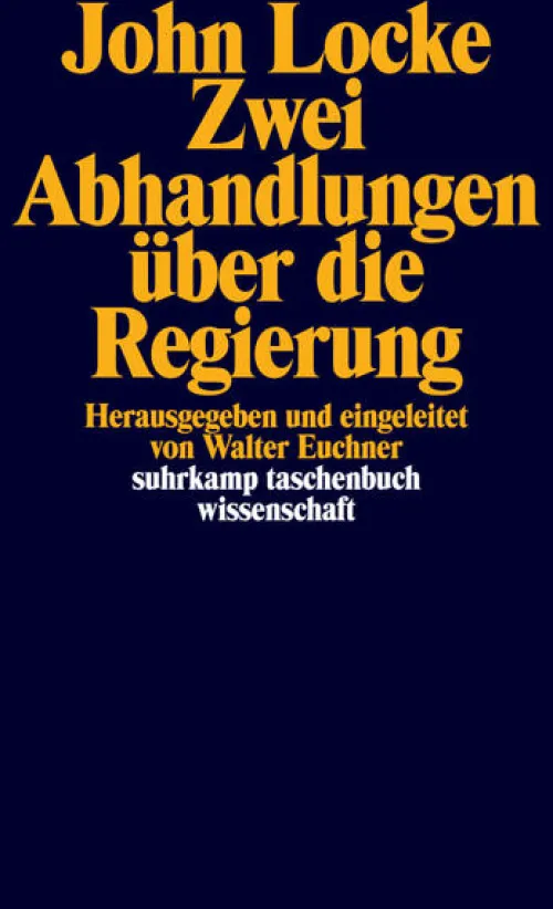 Zwei Abhandlungen über die Regierung*Suhrkamp Verlag Sale